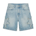 Star Cutout Denim Shorts