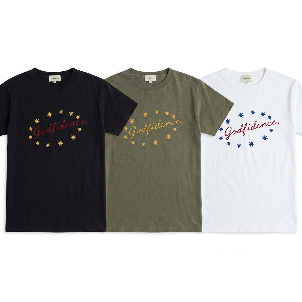 Godfidence Script Star Tee